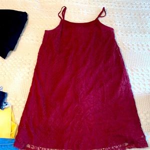 maroon dress from garage
